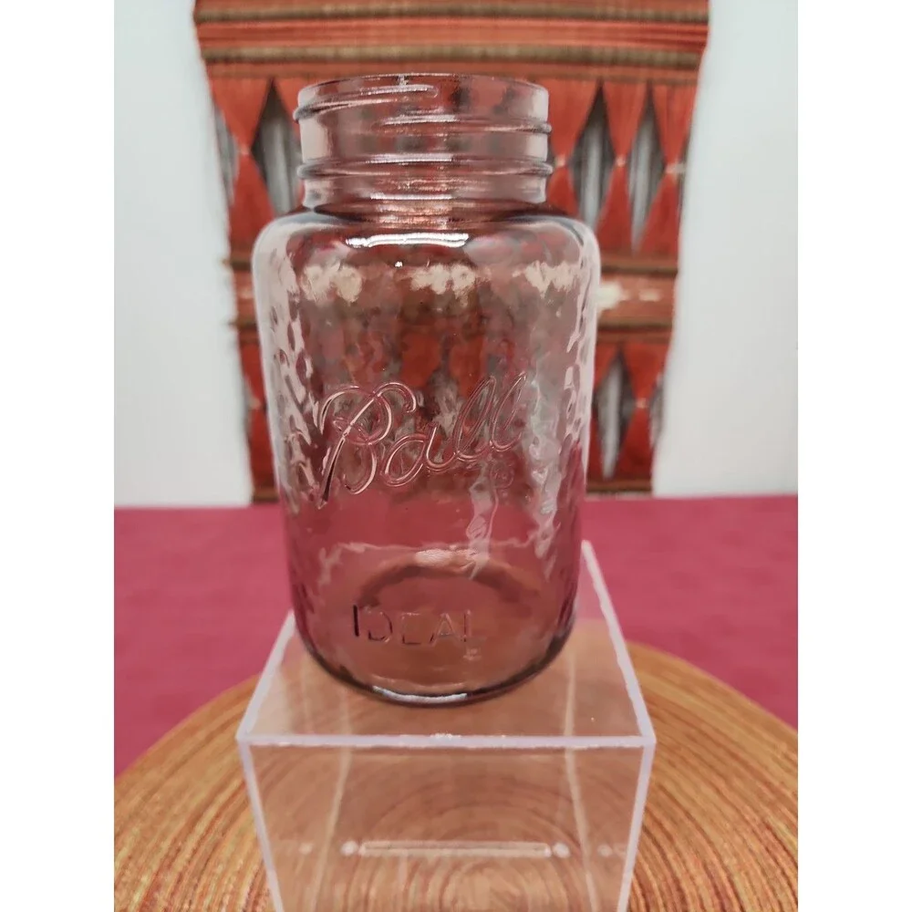Ball Ideal Amethyst Dimple Mason/Canning Jar 32 Oz. No Lid Made In The USA